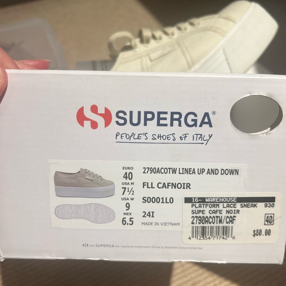 Superga Women's Low-Top Cream Canvas Sneakers - Picture 5 of 5